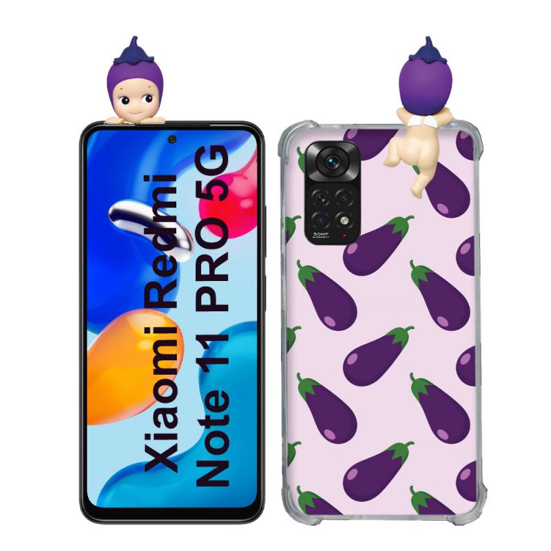 Coque Renforcée Pour Xiaomi Redmi Note 11 Pro / 11 Pro 5G Angel Hippers Aubergine