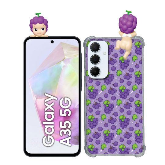 Coque Renforcée Pour Samsung Galaxy A35 5G Angel Hippers Raisin
