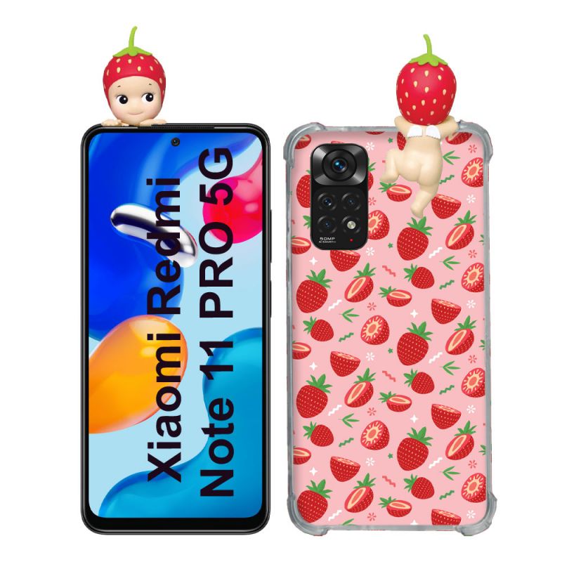 Coque Renforcée Pour Xiaomi Redmi Note 11 Pro / 11 Pro 5G Angel Hippers Fraise