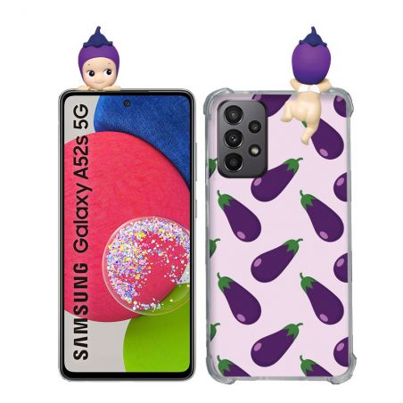 Coque Renforcée Pour Samsung Galaxy A52 / A52S Angel Hippers Aubergine