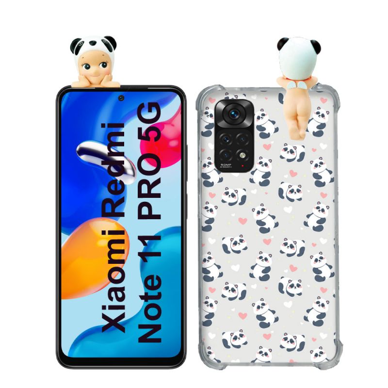 Coque Renforcée Pour Xiaomi Redmi Note 11 Pro / 11 Pro 5G Angel Hippers Panda