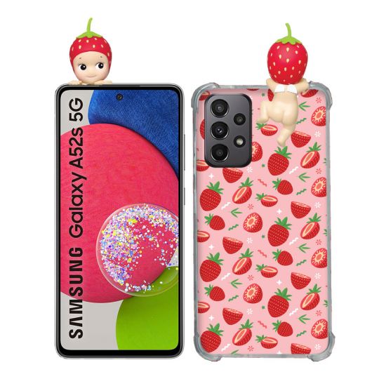 Coque Renforcée Pour Samsung Galaxy A52 / A52S Angel Hippers Fraise
