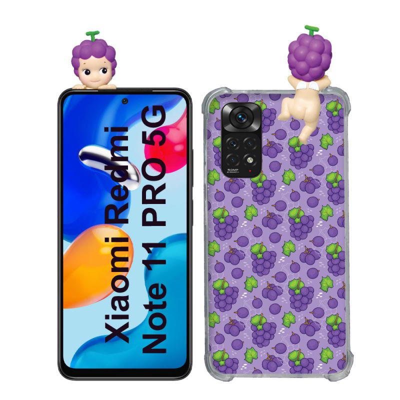 Coque Renforcée Pour Xiaomi Redmi Note 11 Pro / 11 Pro 5G Angel Hippers Raisin