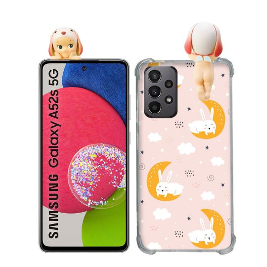 Coque Renforcée Pour Samsung Galaxy A52 / A52S Angel Hippers Lapin Bélier
