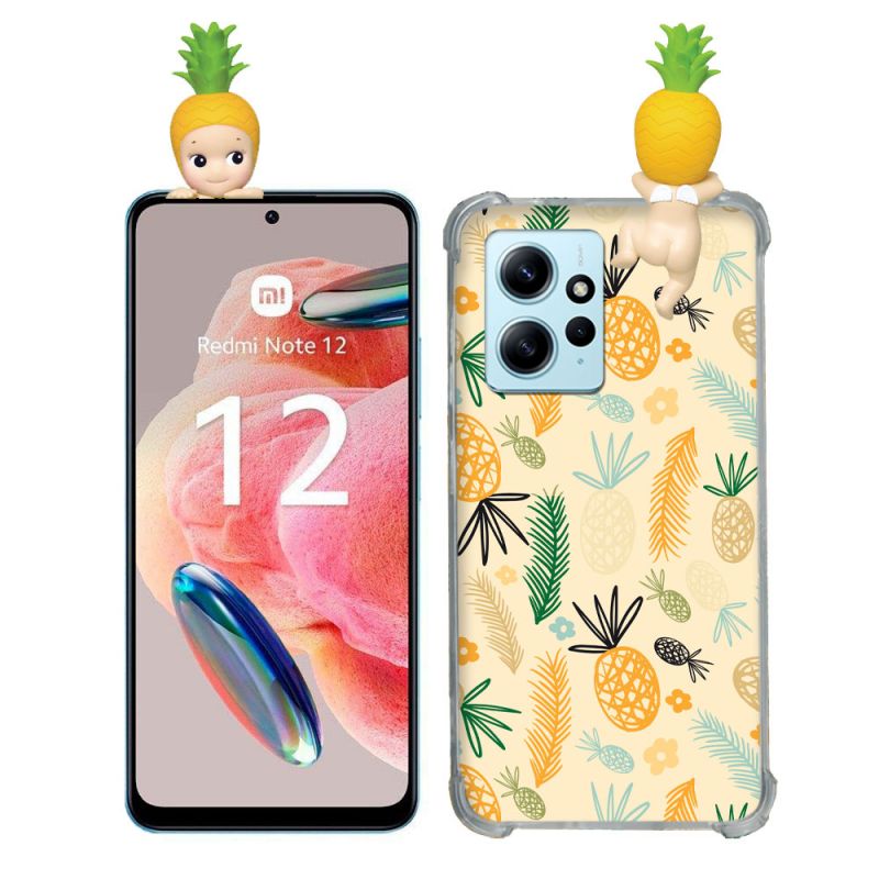 Coque Renforcée Pour Xiaomi Redmi Note 12 4G Angel Hippers Ananas