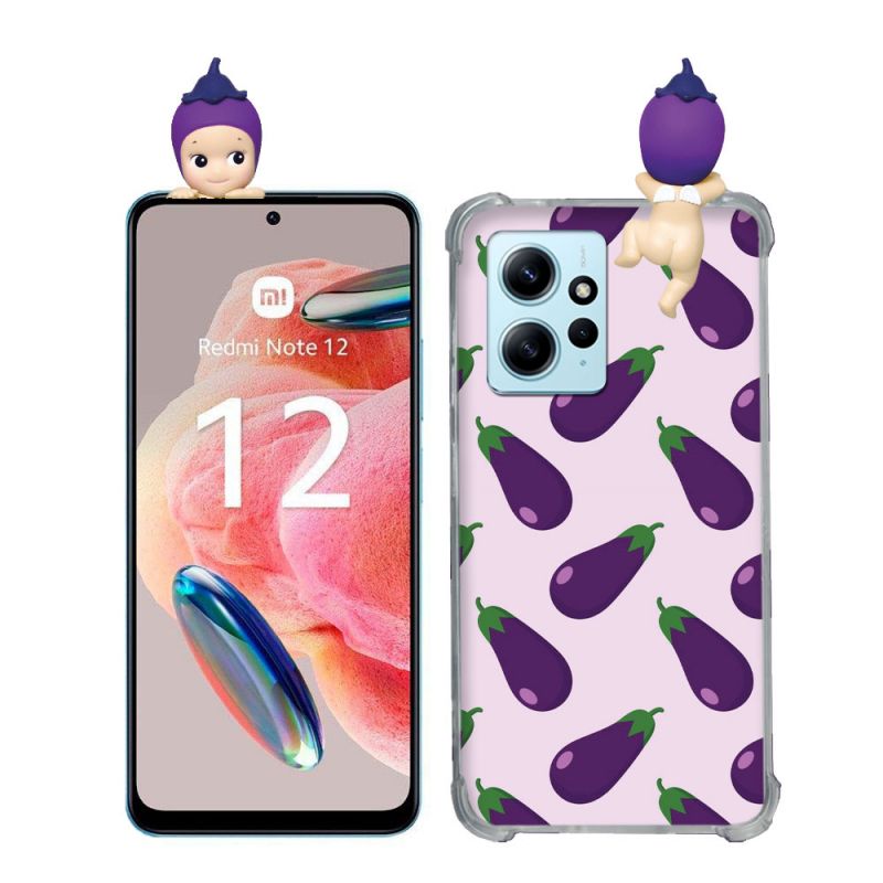 Coque Renforcée Pour Xiaomi Redmi Note 12 4G Angel Hippers Aubergine