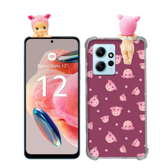 Coque Renforcée Pour Xiaomi Redmi Note 12 4G Angel Hippers Cochon