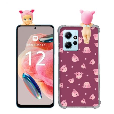 Coque Renforcée Pour Xiaomi Redmi Note 12 4G Angel Hippers Cochon