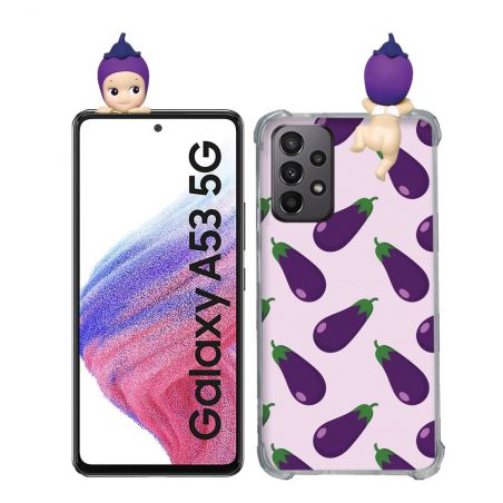 Coque Renforcée Pour Samsung Galaxy A53 5G Angel Hippers Aubergine