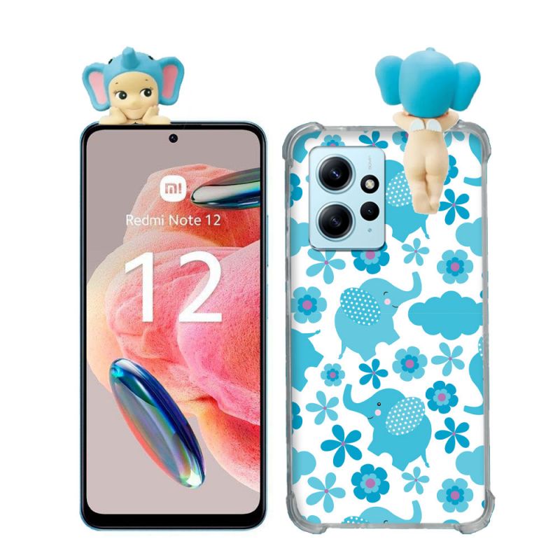 Coque Renforcée Pour Xiaomi Redmi Note 12 4G Angel Hippers Elephant