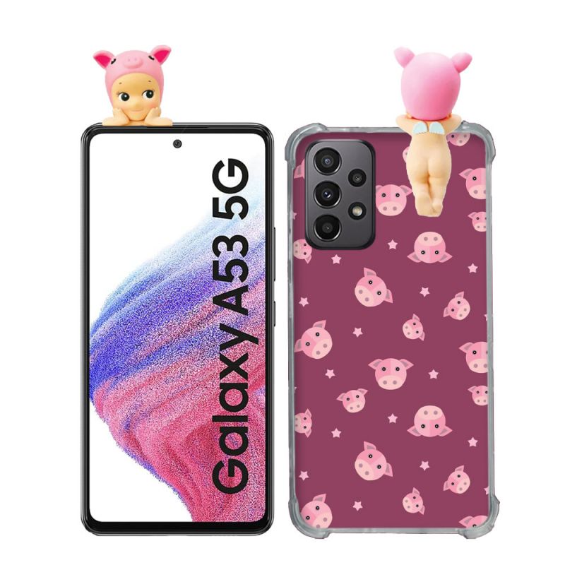 Coque Renforcée Pour Samsung Galaxy A53 5G Angel Hippers Cochon