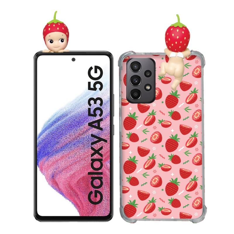 Coque Renforcée Pour Samsung Galaxy A53 5G Angel Hippers Fraise