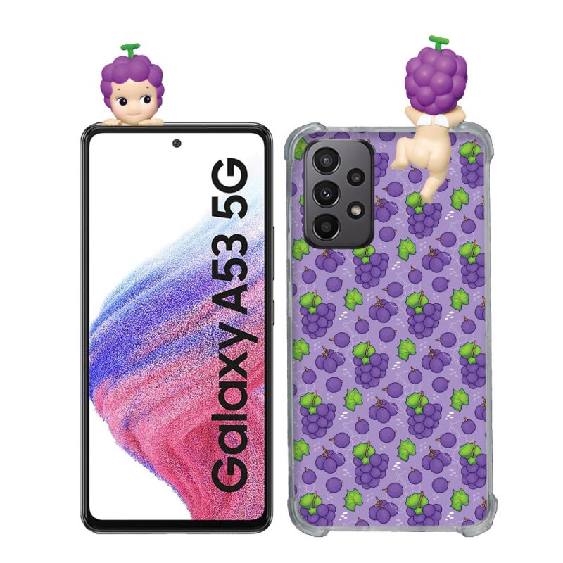 Coque Renforcée Pour Samsung Galaxy A53 5G Angel Hippers Raisin