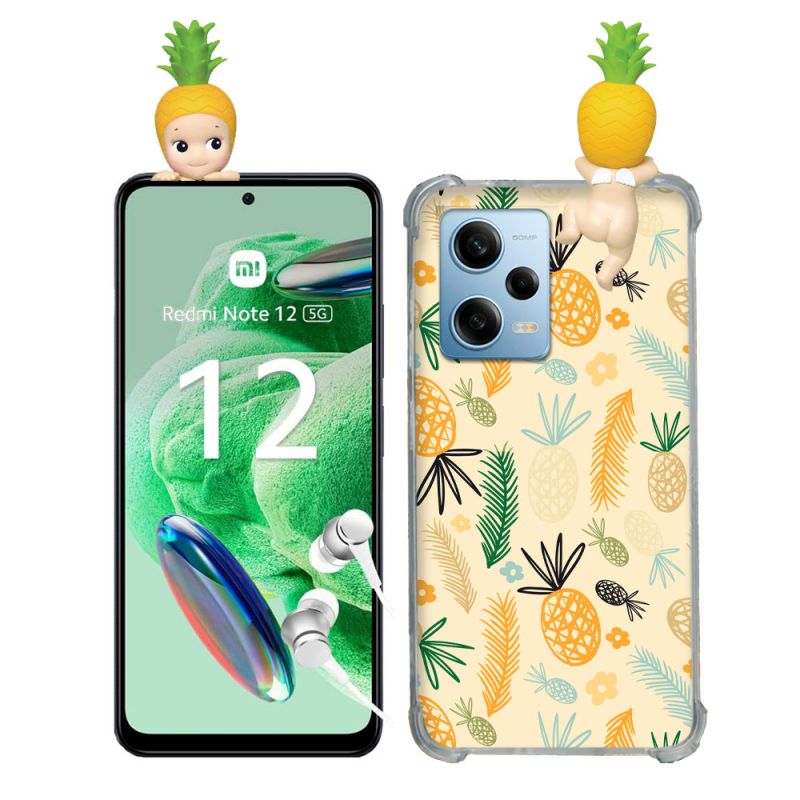 Coque Renforcée Pour Xiaomi Redmi Note 12 5G Angel Hippers Ananas