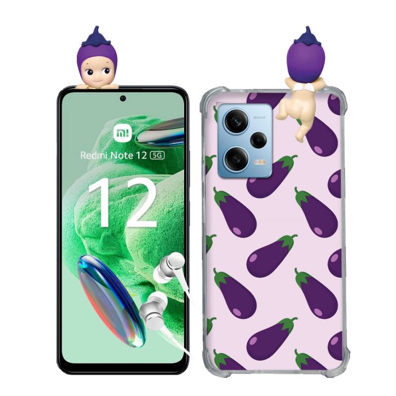 Coque Renforcée Pour Xiaomi Redmi Note 12 5G Angel Hippers Aubergine
