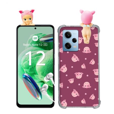 Coque Renforcée Pour Xiaomi Redmi Note 12 5G Angel Hippers Cochon