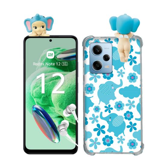 Coque Renforcée Pour Xiaomi Redmi Note 12 5G Angel Hippers Elephant