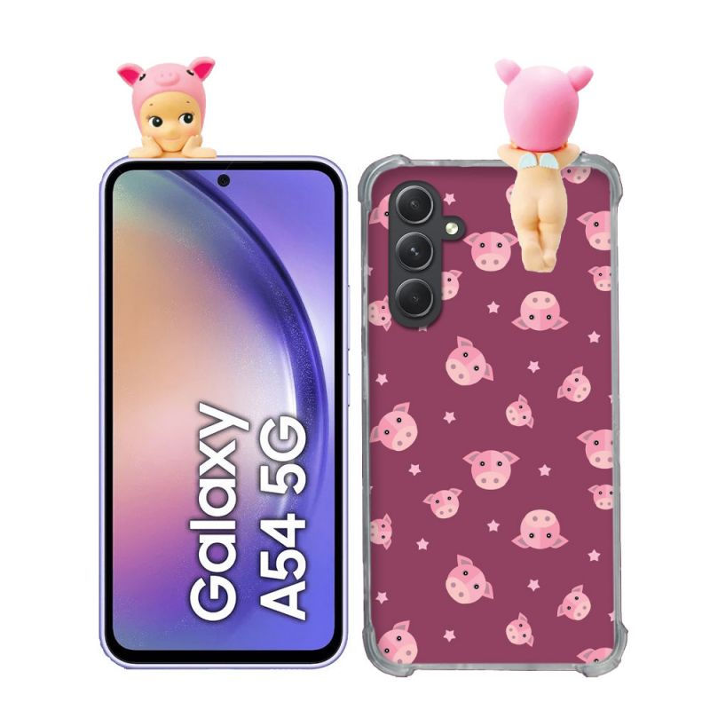 Coque Renforcée Pour Samsung Galaxy A54 5G Angel Hippers Cochon
