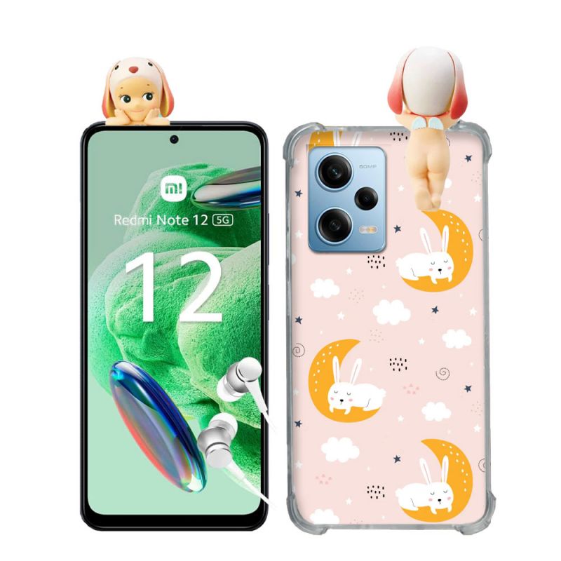 Coque Renforcée Pour Xiaomi Redmi Note 12 5G Angel Hippers Lapin Bélier