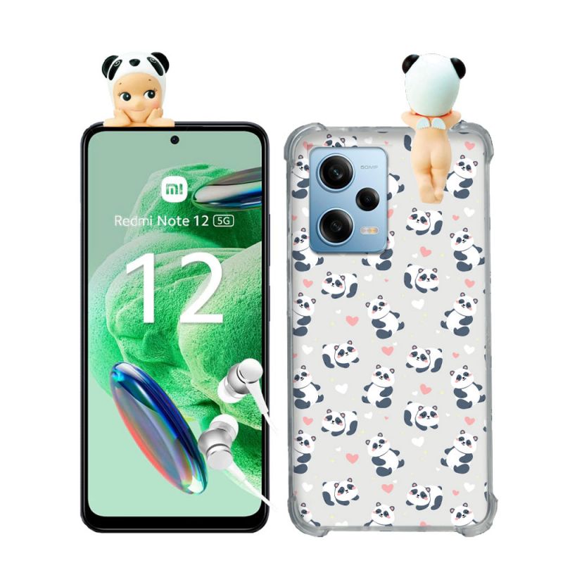 Coque Renforcée Pour Xiaomi Redmi Note 12 5G Angel Hippers Panda