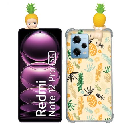 Coque Renforcée Pour Xiaomi Redmi Note 12 Pro 5G Angel Hippers Ananas