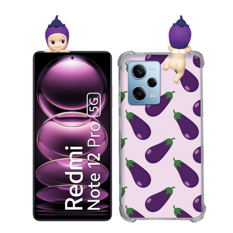 Coque Renforcée Pour Xiaomi Redmi Note 12 Pro 5G Angel Hippers Aubergine