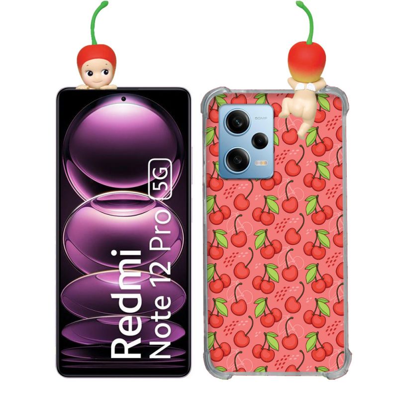 Coque Renforcée Pour Xiaomi Redmi Note 12 Pro 5G Angel Hippers Cerise