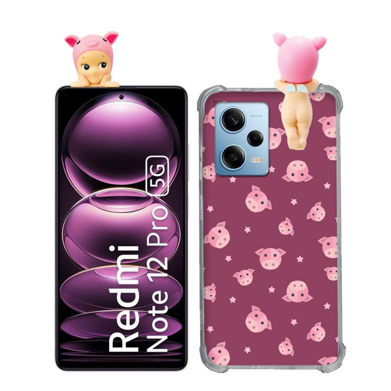 Coque Renforcée Pour Xiaomi Redmi Note 12 Pro 5G Angel Hippers Cochon