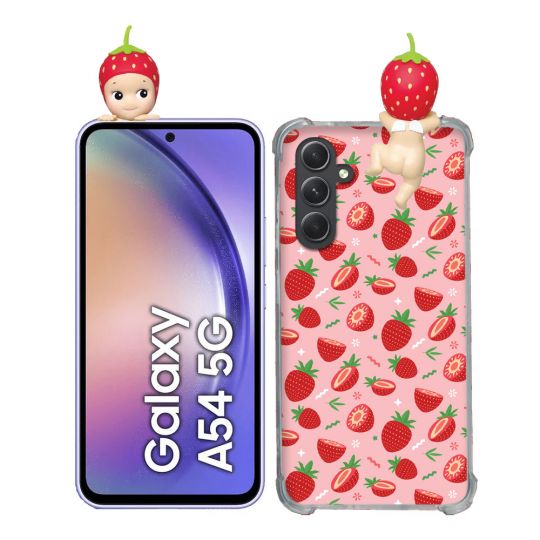 Coque Renforcée Pour Samsung Galaxy A54 5G Angel Hippers Fraise