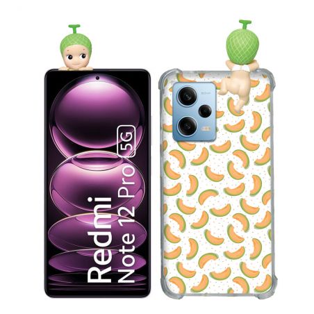 Coque Renforcée Pour Xiaomi Redmi Note 12 Pro 5G Angel Hippers Melon