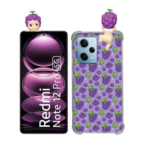 Coque Renforcée Pour Xiaomi Redmi Note 12 Pro 5G Angel Hippers Raisin