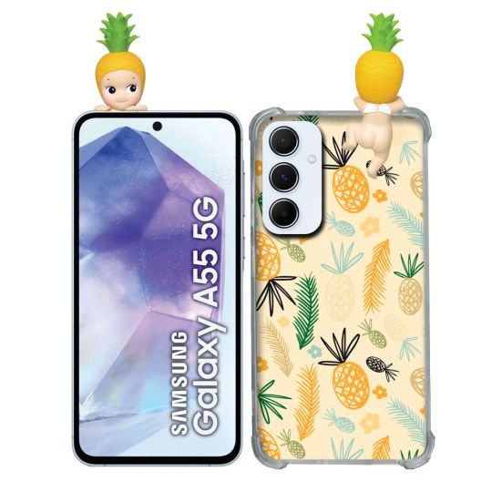 Coque Renforcée Pour Samsung Galaxy A55 5G Angel Hippers Ananas