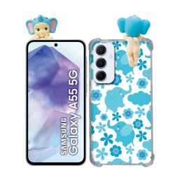 Coque Renforcée Pour Samsung Galaxy A55 5G Angel Hippers Elephant