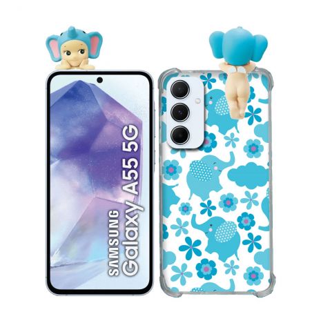 Coque Renforcée Pour Samsung Galaxy A55 5G Angel Hippers Elephant