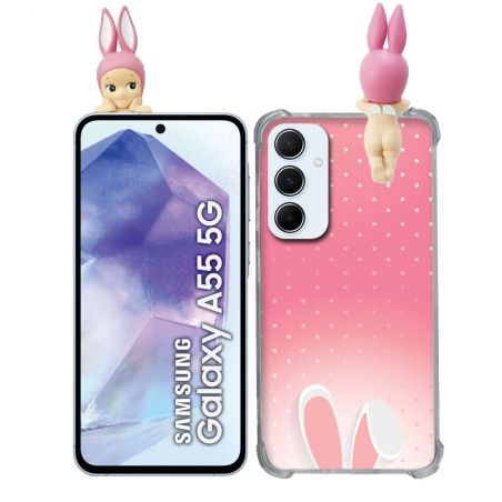 Coque Renforcée Pour Samsung Galaxy A55 5G Angel Hippers Lapin