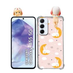 Coque Renforcée Pour Samsung Galaxy A55 5G Angel Hippers Lapin Bélier
