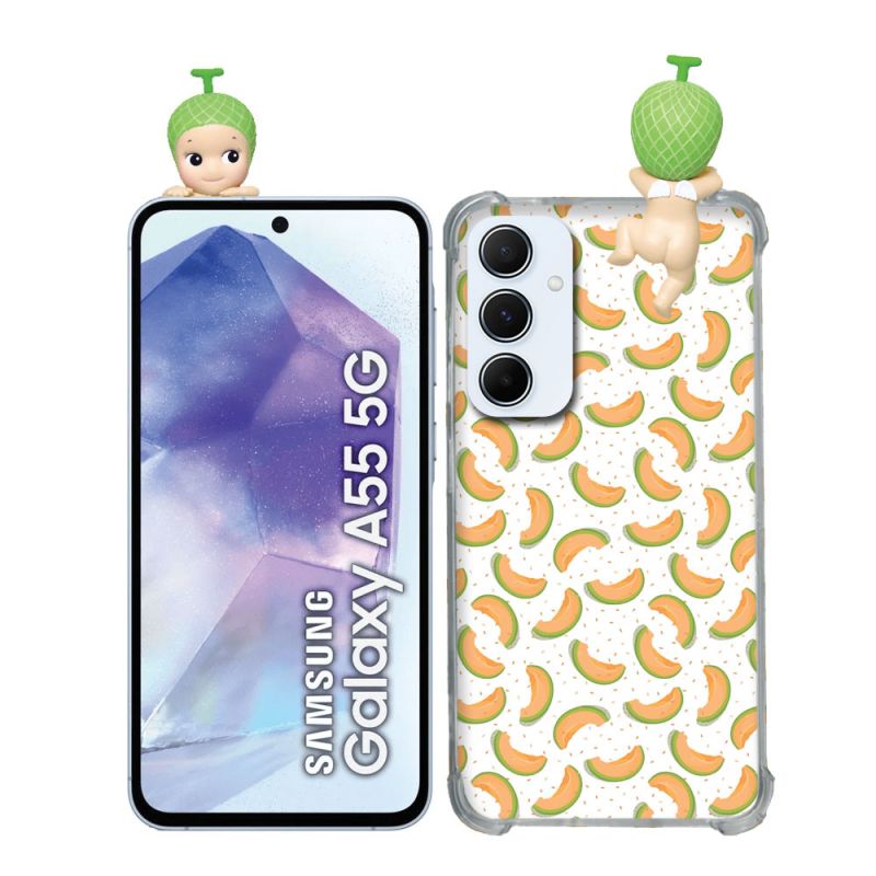 Coque Renforcée Pour Samsung Galaxy A55 5G Angel Hippers Melon