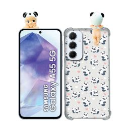 Coque Renforcée Pour Samsung Galaxy A55 5G Angel Hippers Panda