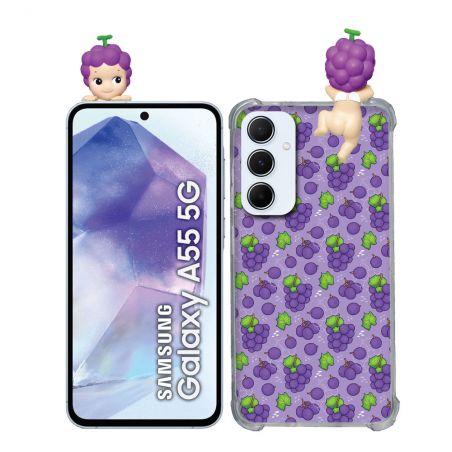 Coque Renforcée Pour Samsung Galaxy A55 5G Angel Hippers Raisin