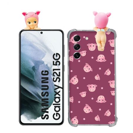 Coque Renforcée Pour Samsung Galaxy S21 Angel Hippers Cochon
