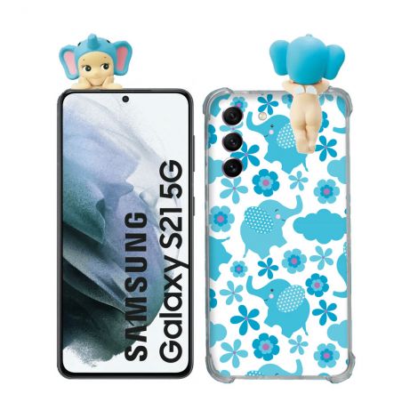 Coque Renforcée Pour Samsung Galaxy S21 Angel Hippers Elephant