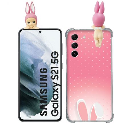 Coque Renforcée Pour Samsung Galaxy S21 Angel Hippers Lapin