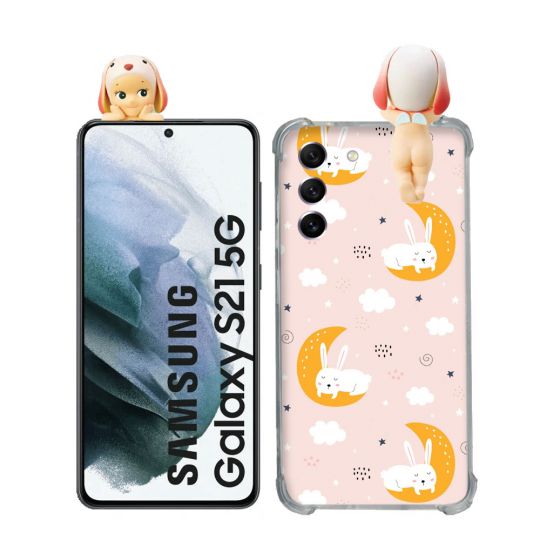 Coque Renforcée Pour Samsung Galaxy S21 Angel Hippers Lapin Bélier