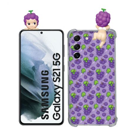 Coque Renforcée Pour Samsung Galaxy S21 Angel Hippers Raisin