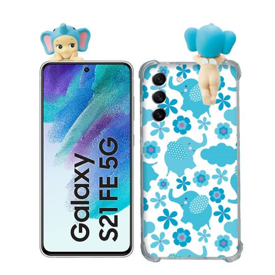 Coque Renforcée Pour Samsung Galaxy S21 FE / S21FE Angel Hippers Elephant