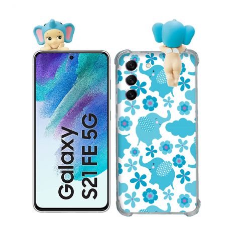 Coque Renforcée Pour Samsung Galaxy S21 FE / S21FE Angel Hippers Elephant