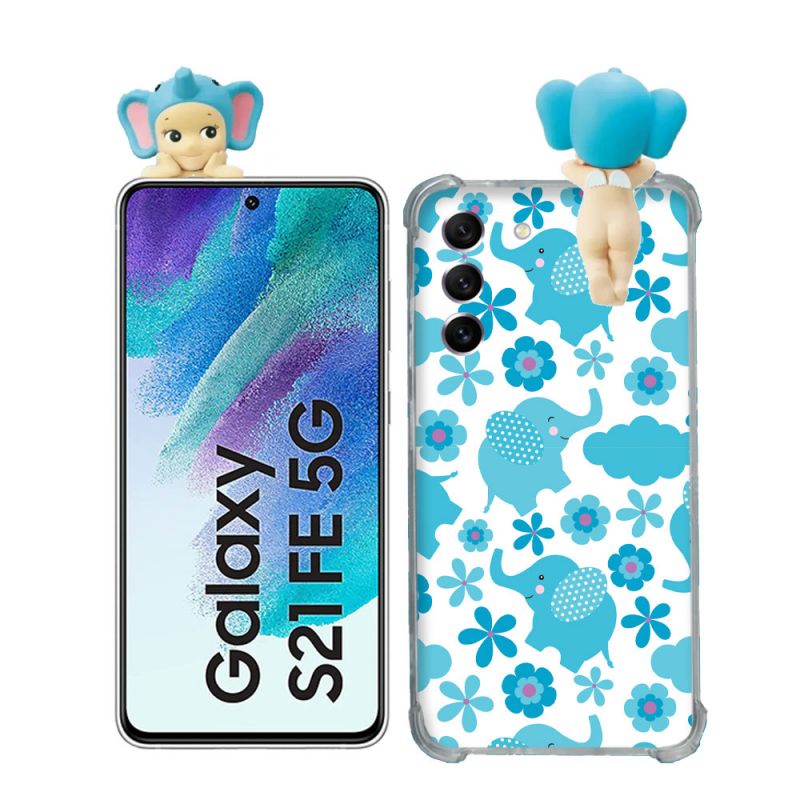 Coque Renforcée Pour Samsung Galaxy S21 FE / S21FE Angel Hippers Elephant