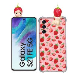 Coque Renforcée Pour Samsung Galaxy S21 FE / S21FE Angel Hippers Fraise
