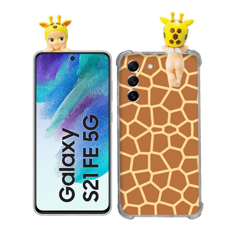 Coque Renforcée Pour Samsung Galaxy S21 FE / S21FE Angel Hippers Girafe