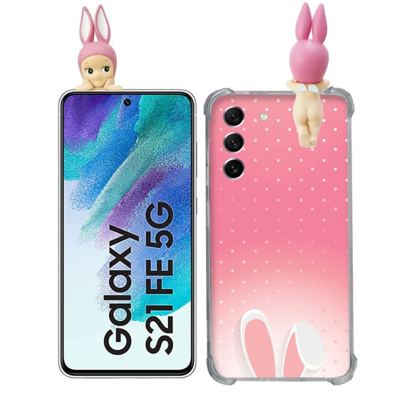 Coque Renforcée Pour Samsung Galaxy S21 FE / S21FE Angel Hippers Lapin